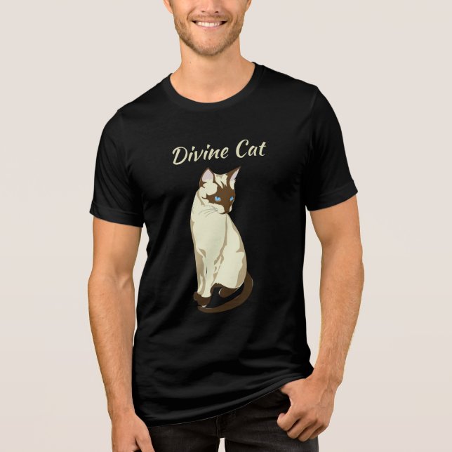 En Tri-matière T-shirt Chat Divin (Recto)
