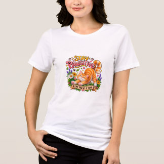 En Tri-matière T-Shirt Chat Restez Pawsitive |