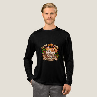 En Tri-matière T-Shirt Chats Café Siestes