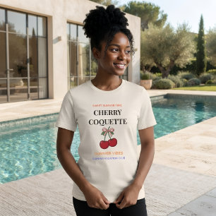 En Tri-matière T-shirt Cherry Coquette – Chemise Douceur de l'Été
