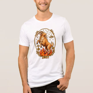 En Tri-matière T-Shirt Chèvre de Feu 2027 – Zodiaque Nouvel An Ch