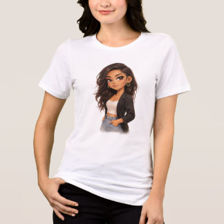 En Tri-matière T-shirt Chibi Girl – Énergie du personnage princip