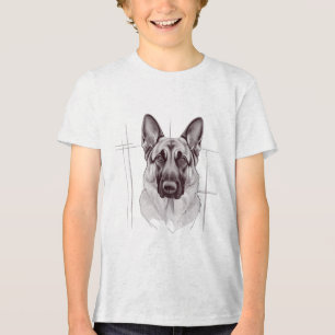 En Tri-matière T-Shirt Chien de Berger Allemand