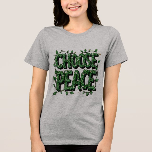 En Tri-matière T-shirt "Choose Peace" - Message simple et puissan (Recto)