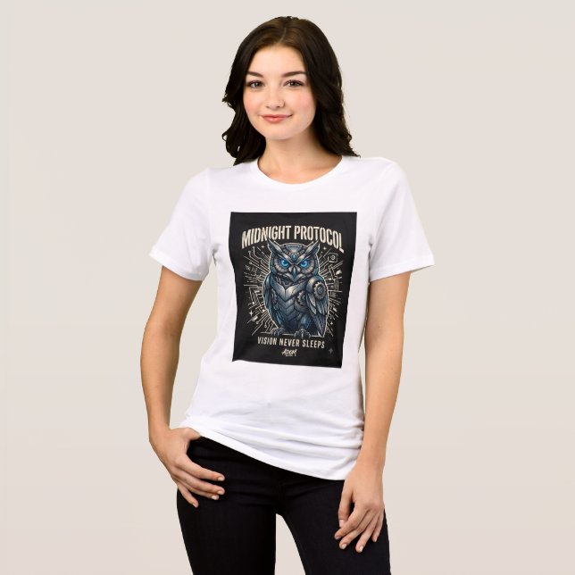 En Tri-matière T-Shirt Chouette Protocole de Minuit (Recto plein)
