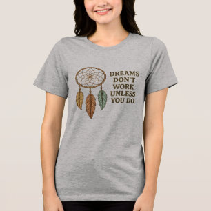 En Tri-matière T-Shirt Citation Motivante pour Femmes Inspirant