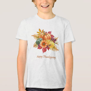 En Tri-matière T-shirt Citrouille de Thanksgiving