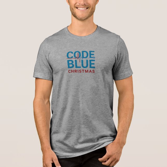 En Tri-matière T-Shirt Code Blue Noël - Infirmière Urgences Réani (Recto)
