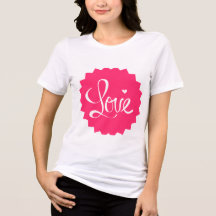 T-Shirt Cœur Amour Rose