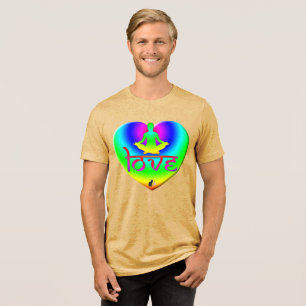 En Tri-matière T-Shirt Cœur aux Intentions de l'Arc-en-Ciel d'Amo