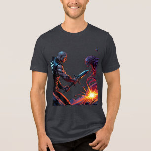 En Tri-matière T-shirt Cosmic Death Metal Battle
