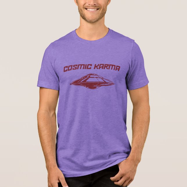En Tri-matière T-shirt Cosmic Karma Purple Power (Recto)