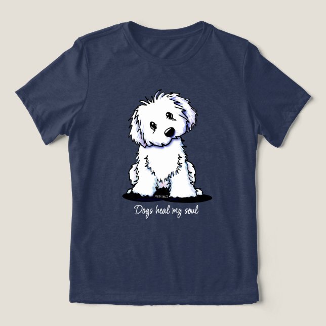 En Tri-matière T-shirt Coton de Tulear KiniArt (Design Recto)