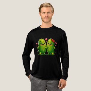 En Tri-matière T-shirt couple de cornichons mignons drôles Kawaii