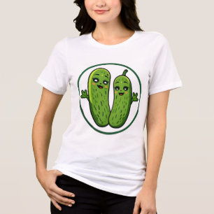 En Tri-matière T-shirt couple de cornichons mignons drôles pour f