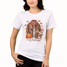 T-Shirt Cozy Fall Vibes – Tenue d'Automne Esthétiq