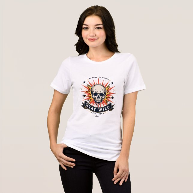 En Tri-matière T-Shirt crâne Reste Sauvage (Recto plein)