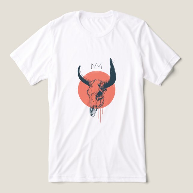 En Tri-matière T-shirt crâne taureau (Design Recto)