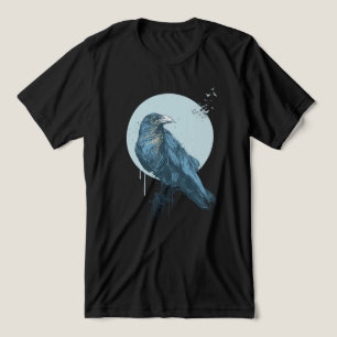 En Tri-matière T-shirt crow bleu