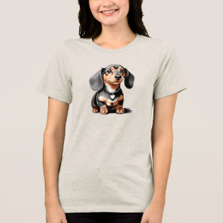 En Tri-matière T-shirt Dachshund