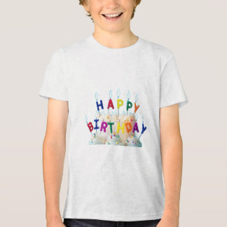 En Tri-matière t-shirt d'anniversaire heureux