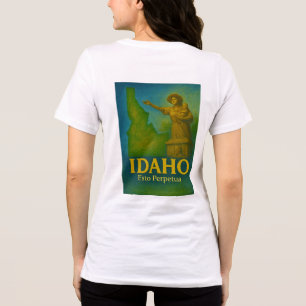 En Tri-matière T-Shirt d'art de l'État de l'Idaho -