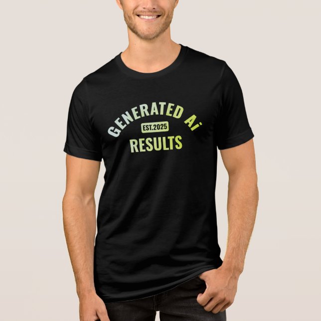 En Tri-matière T-shirt d'art texte avec design simple et propre (Recto)