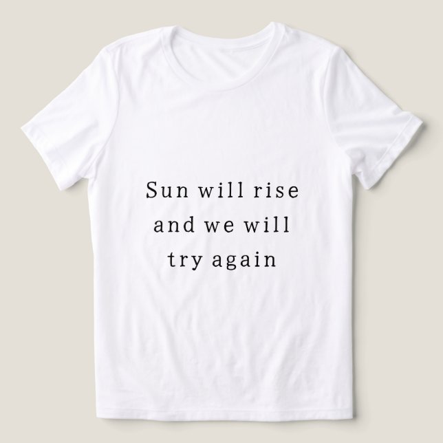 En Tri-matière T-shirt de citation de motivation de la vie (Design Recto)