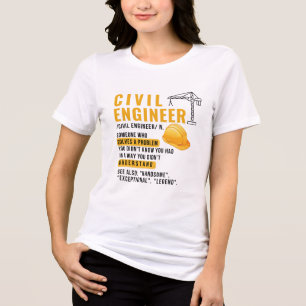 En Tri-matière T-shirt de définition de génie civil