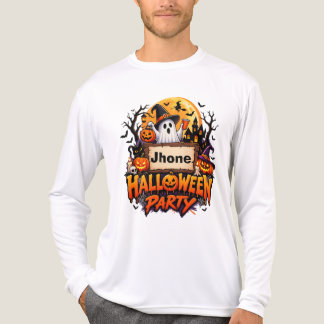 En Tri-matière T-Shirt de fête d'Halloween personnalisé | Nom per