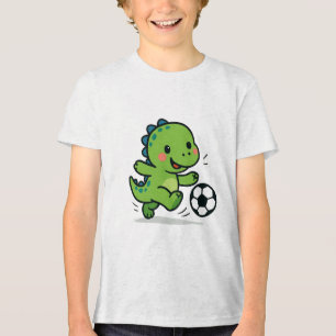 En Tri-matière T-Shirt De Football Cute Dinosaur