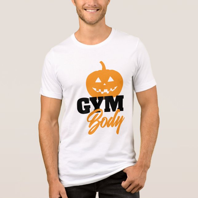 En Tri-matière T-Shirt de gym PUMP KIN Halloween | Impression de  (Recto)
