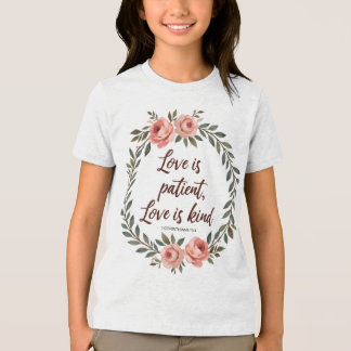 En Tri-matière T-shirt de la Bible « L'amour est patient, l'amour