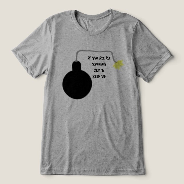 En Tri-matière T-shirt de la bombe (Design Recto)