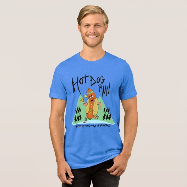 En Tri-matière T-Shirt de la course hotdog (Recto plein)