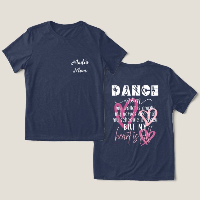 En Tri-matière T-shirt de la maman de danse (Design Recto & Verso)