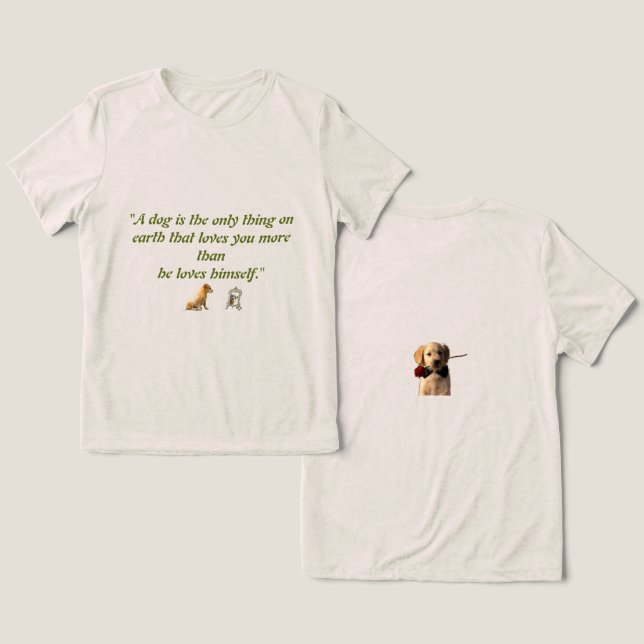 En Tri-matière T-Shirt de l'amour de chien (Design Recto & Verso)