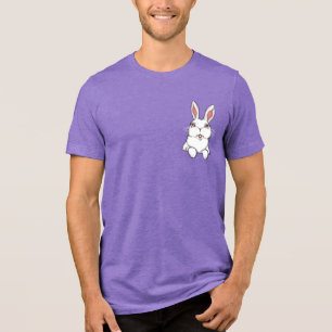 En Tri-matière T-shirt de lapin de Pâques Lapin de poche Chemise 