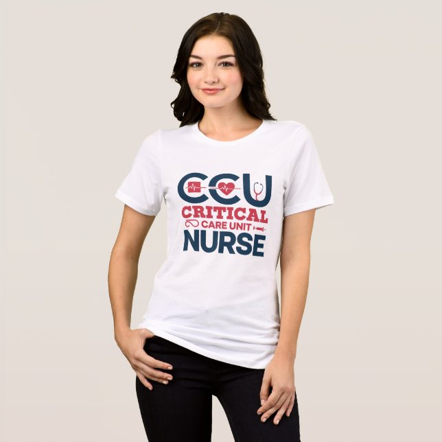 En Tri-matière T-shirt de l'infirmière de la CCU Fière (Recto plein)