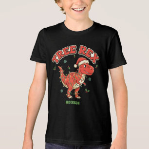 En Tri-matière T-shirt de Noël drôle de dinosaure Tree Rex