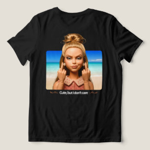 En Tri-matière T-shirt de plage drôle mignon mais je m'en fiche