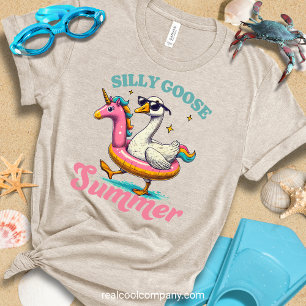 En Tri-matière T-shirt de plage drôle Silly Goose Été