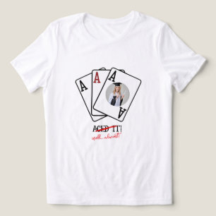 En Tri-matière T-shirt de remise de diplôme Aced It Almost - Tee-