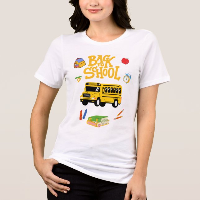 En Tri-matière t-shirt de rentrée scolaire (Recto)