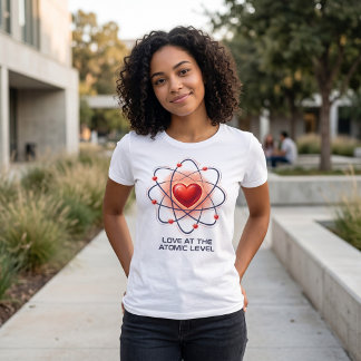 En Tri-matière T-shirt de science sur l'amour au niveau atomique