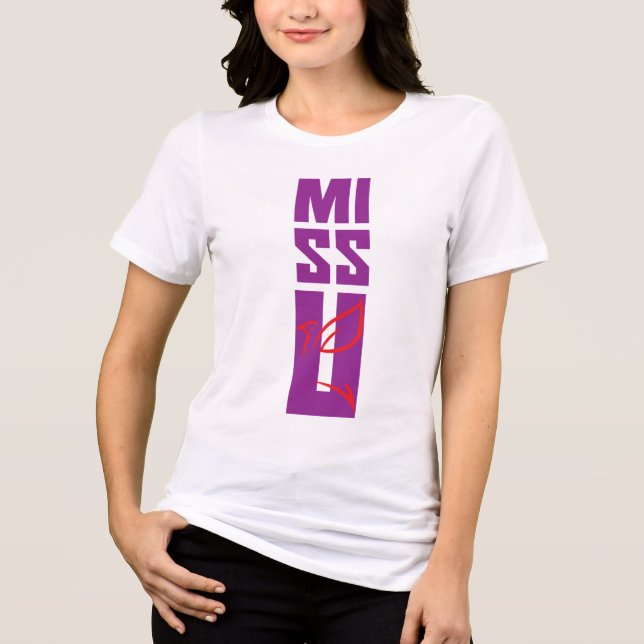 En Tri-matière T-shirt de sentiment 'Miss You' (Recto)