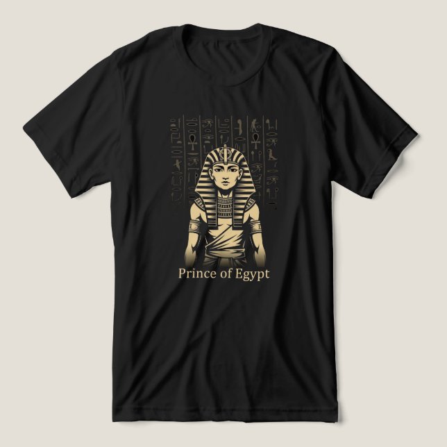 En Tri-matière T-shirt de style royal pharaonique du Prince d'Égy (Design Recto)