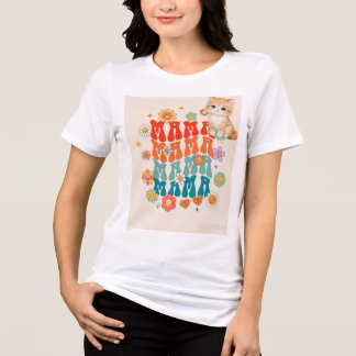 En Tri-matière T-shirt design pour amoureux de chats mignons