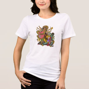 En Tri-matière T-Shirt Divine Durga Mahishasura
