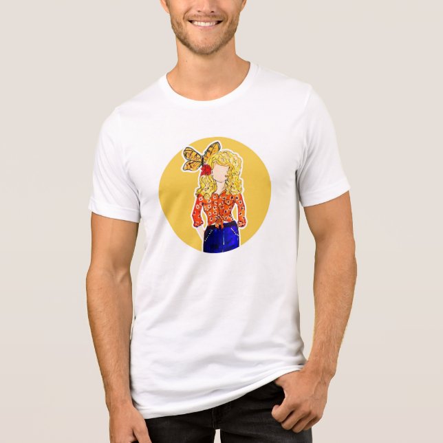 En Tri-matière T-shirt Dolly Dot Jaune (Recto)